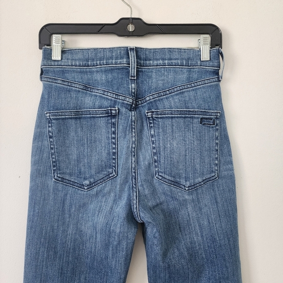 AYR The Bomb Pop High-Rise Cropped Flare Jeans Raw Hem Denim Size 27 - Picture 12 of 16